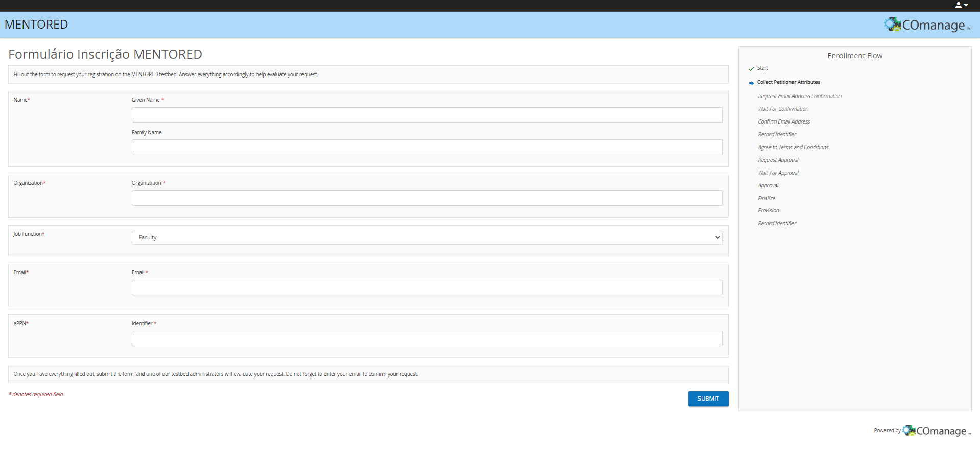 Formulário Inscrição