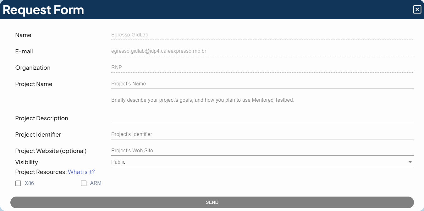 Project Request Form