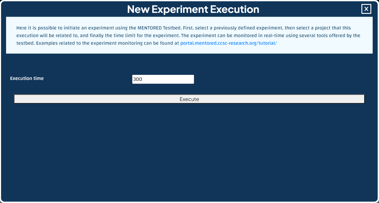 New Execution PopUp